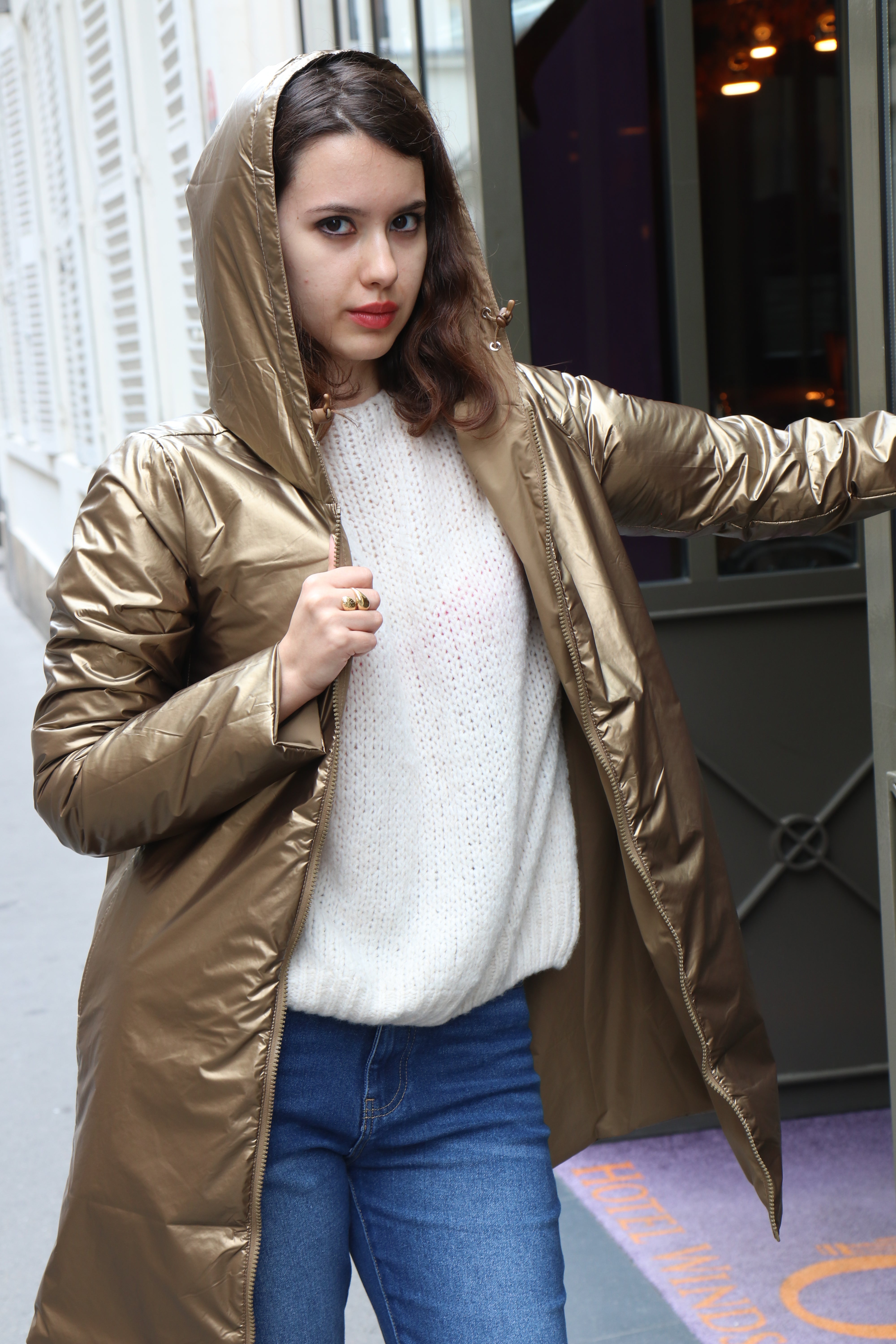 IMPERMEABLE LONG MI-SAISON BRILLANT