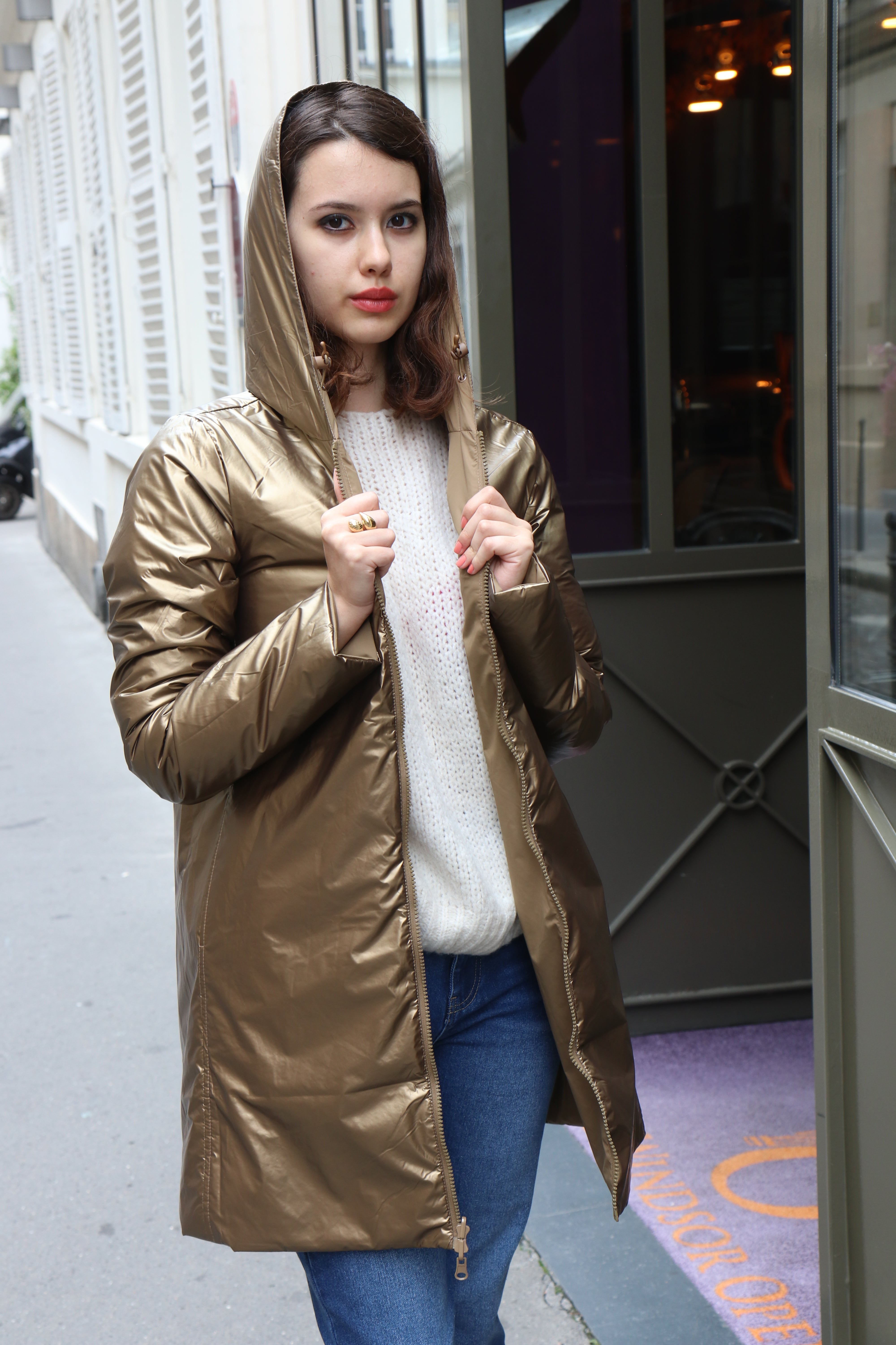 IMPERMEABLE LONG MI-SAISON BRILLANT