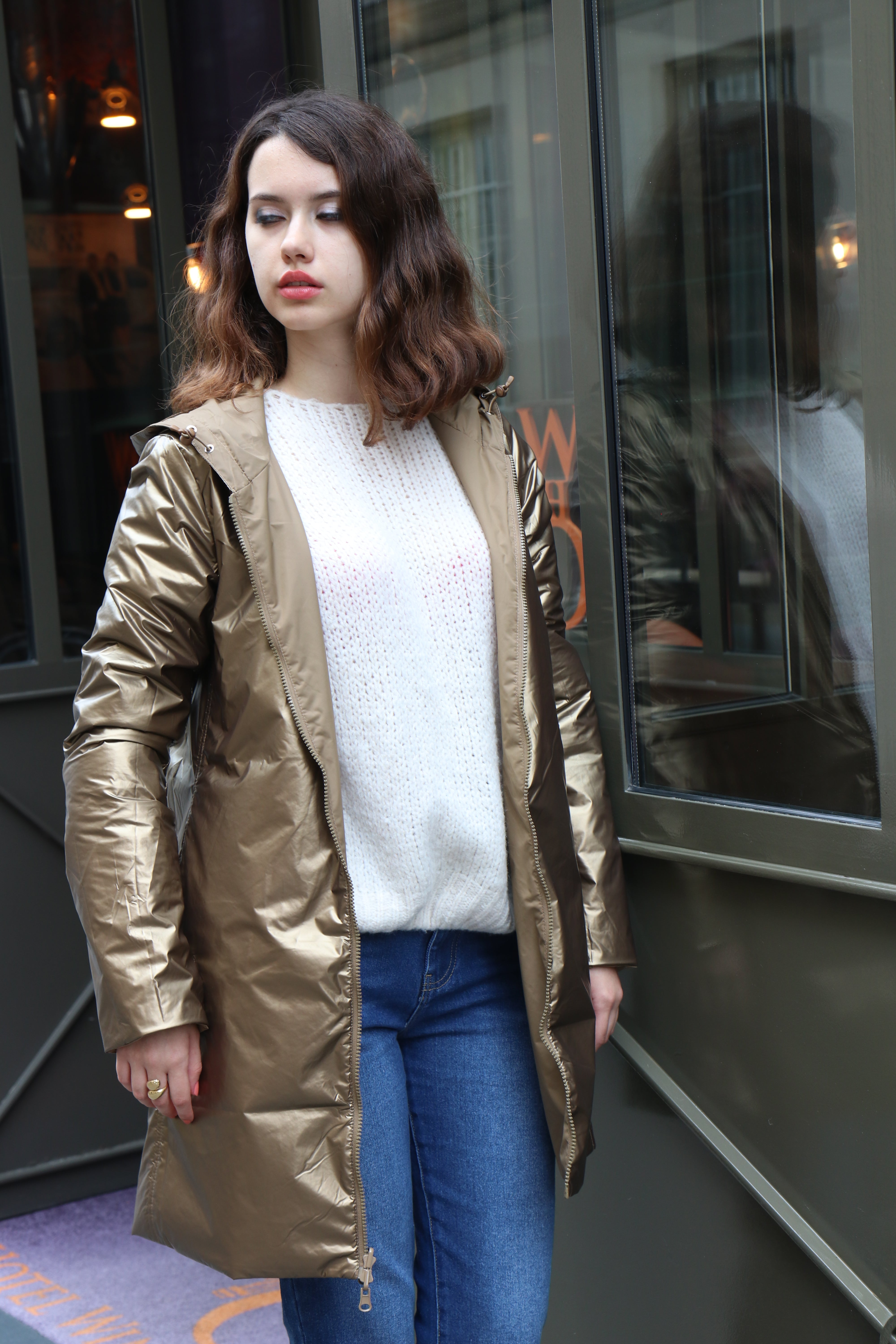 IMPERMEABLE LONG MI-SAISON BRILLANT