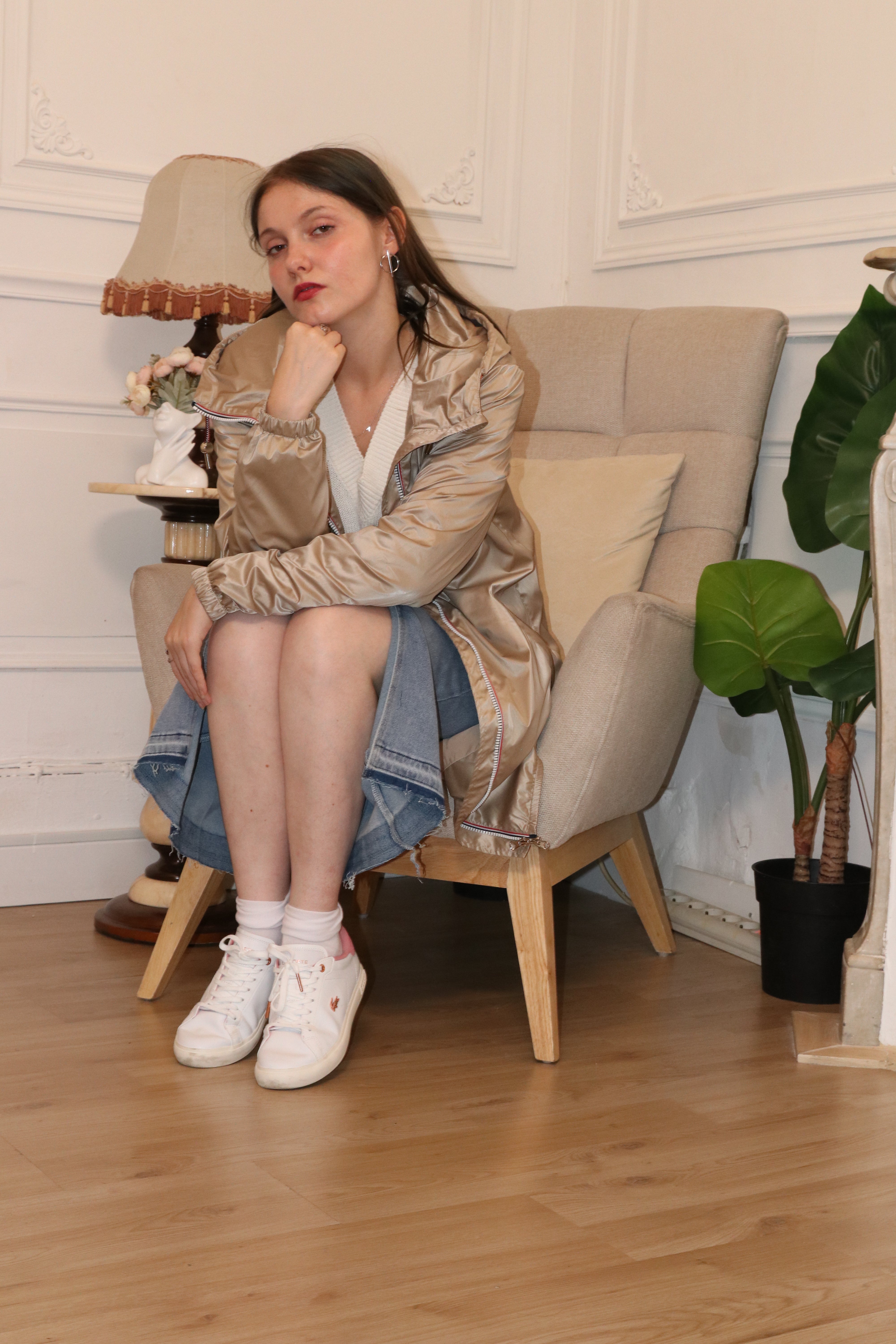 IMPERMEABLE LONG LEGER LAURA JO DORE SABLE