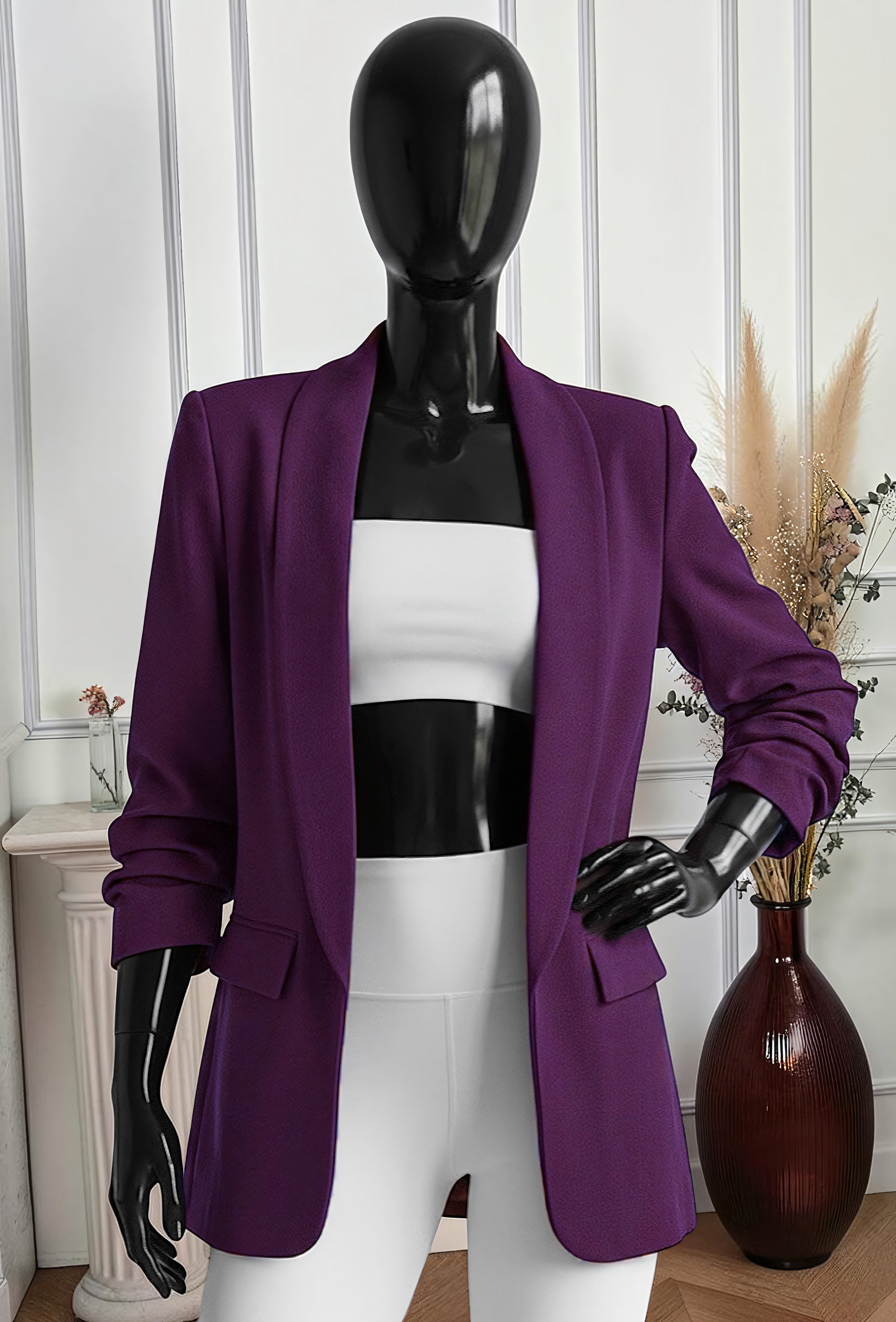 Blazer Mauve avec Doublure – La Muse Parisienne – vue 1