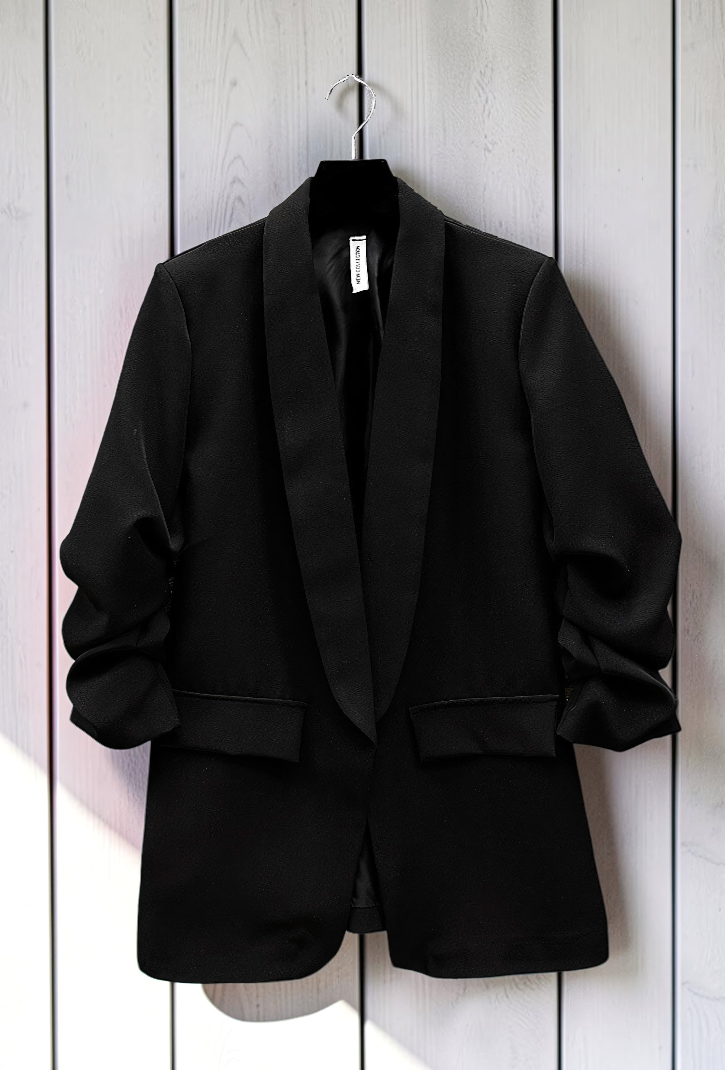 Blazer Noir avec Doublure – La Muse Parisienne – vue 2
