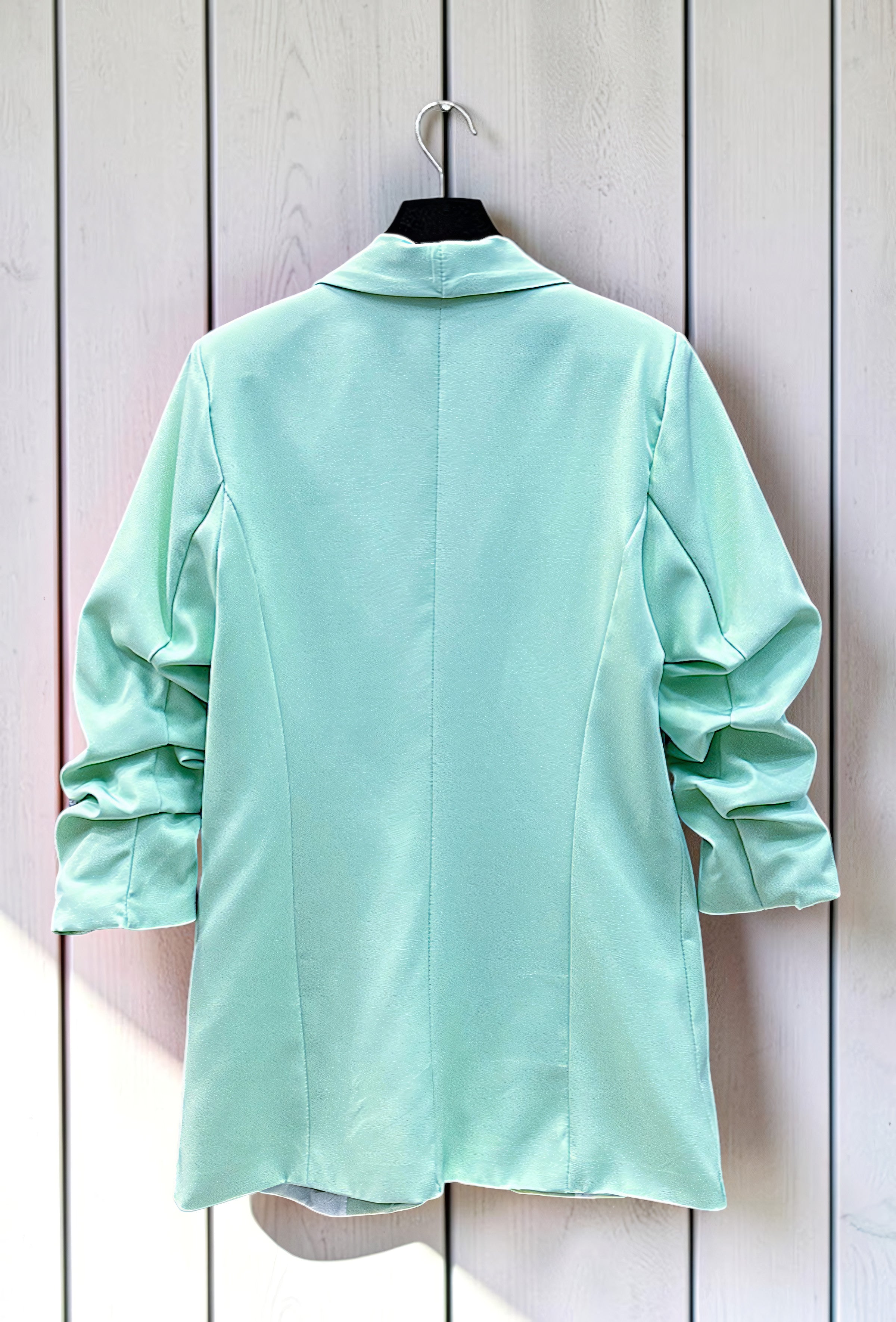 Blazer Vert d'Eau avec Doublure – La Muse Parisienne – vue 3