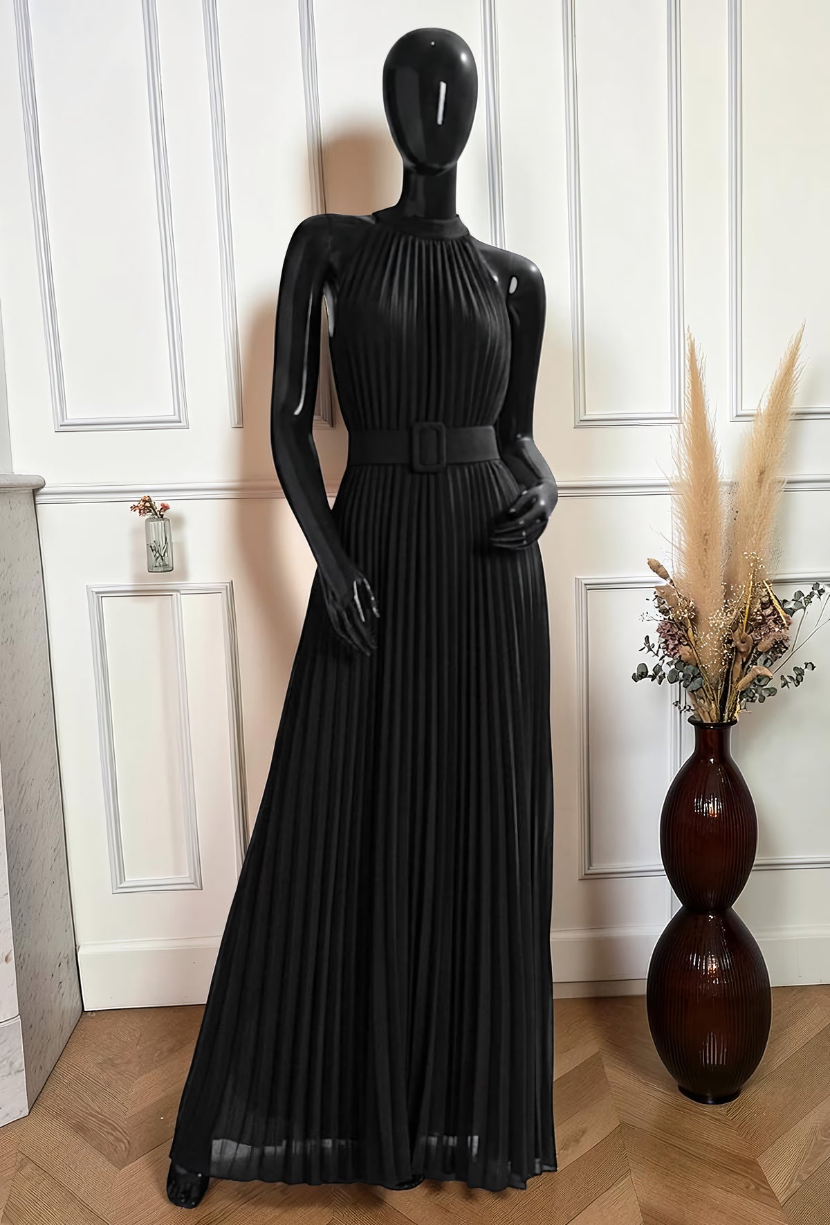 Robe Plissée Ceinture Artisanale – La Muse Parisienne