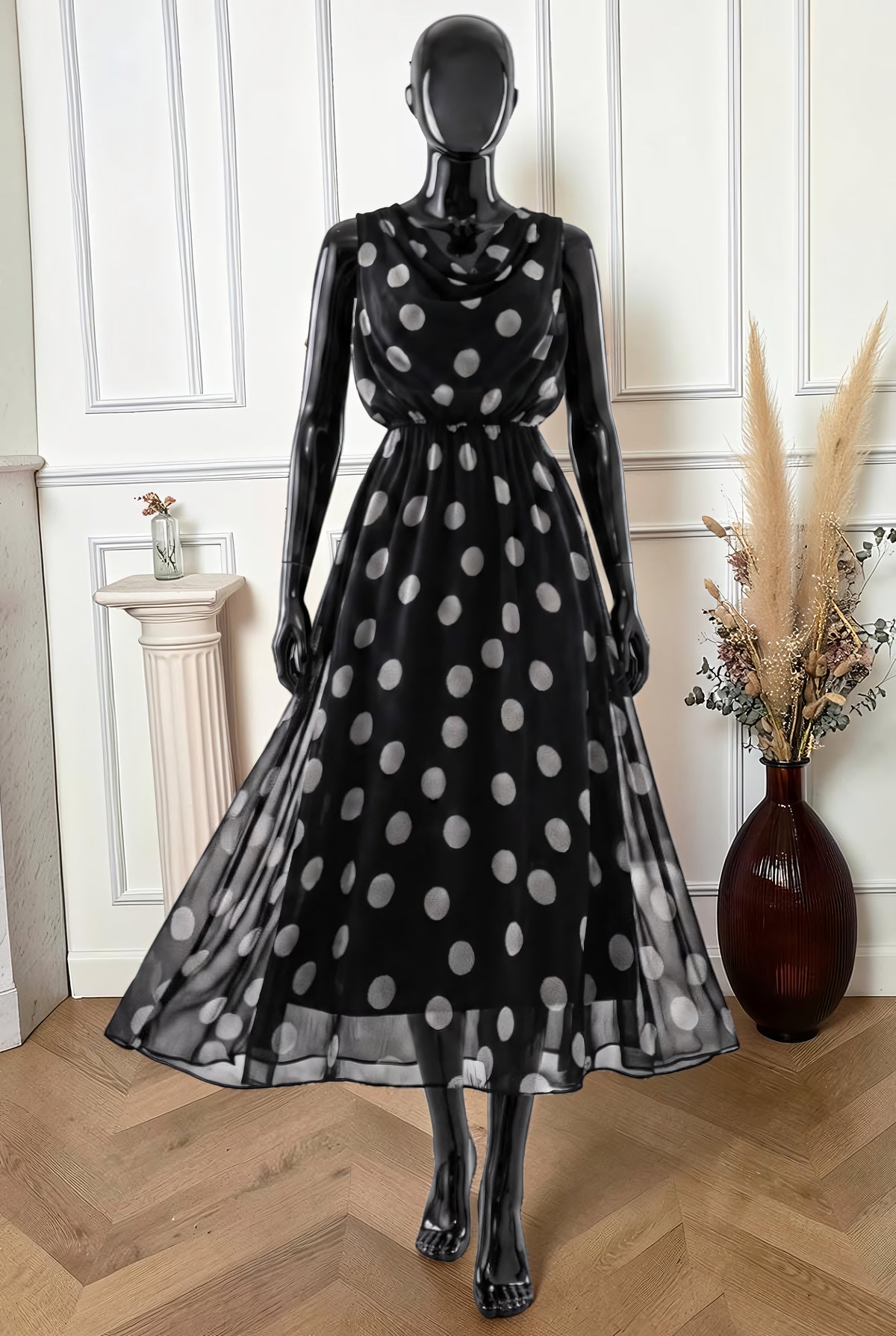 Robe à Pois Bohème Fluide – La Muse Parisienne