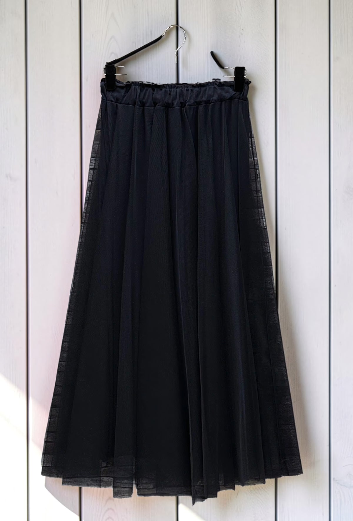 Jupe en Tulle Romantique Doublée Marine – La Muse Parisienne – vue 2