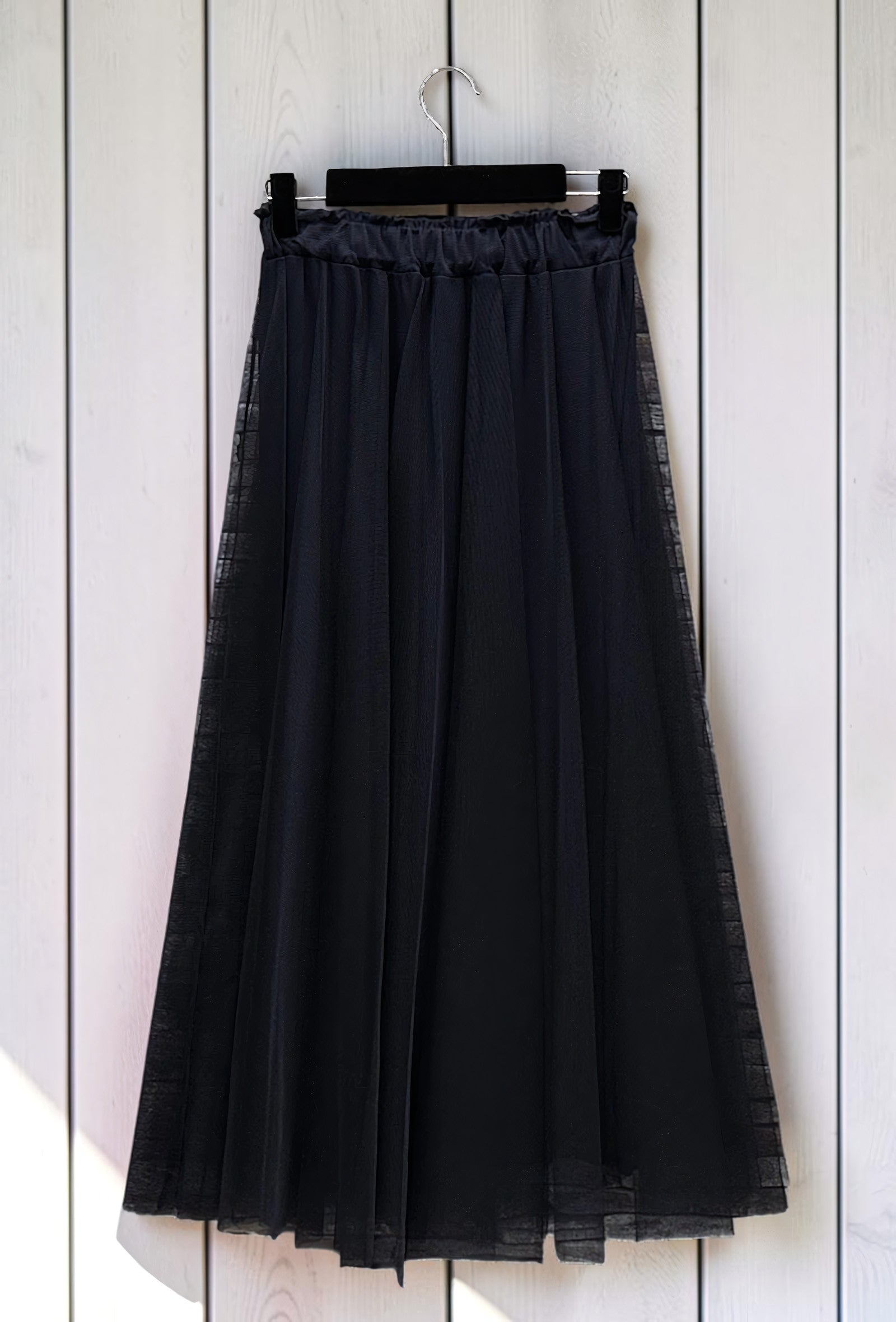 Jupe en Tulle Romantique Doublée Marine – La Muse Parisienne – vue 3