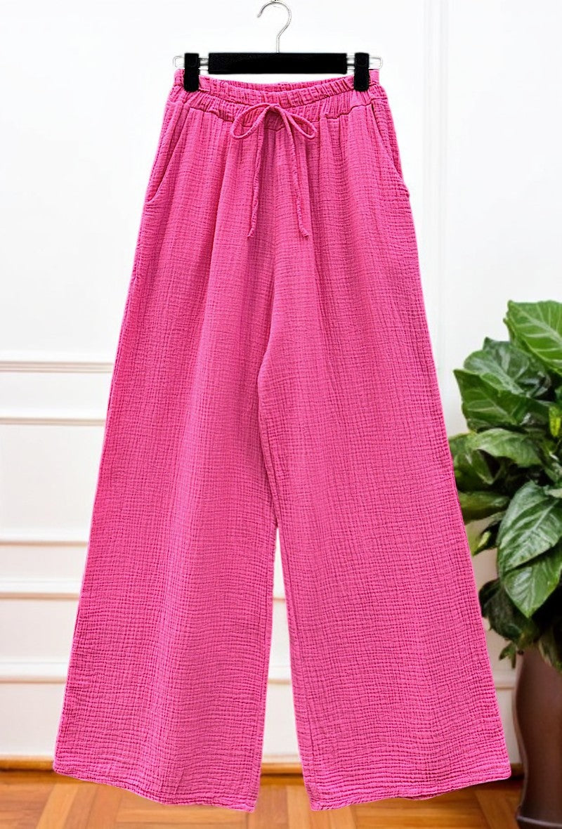 🌟 Nouvelle Collection 2025 : Pantalons en Gaze de Coton à Poches Avant 🌟