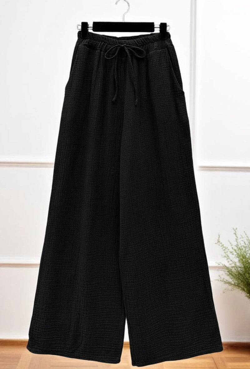 🌟 Nouvelle Collection 2025 : Pantalons en Gaze de Coton à Poches Avant 🌟