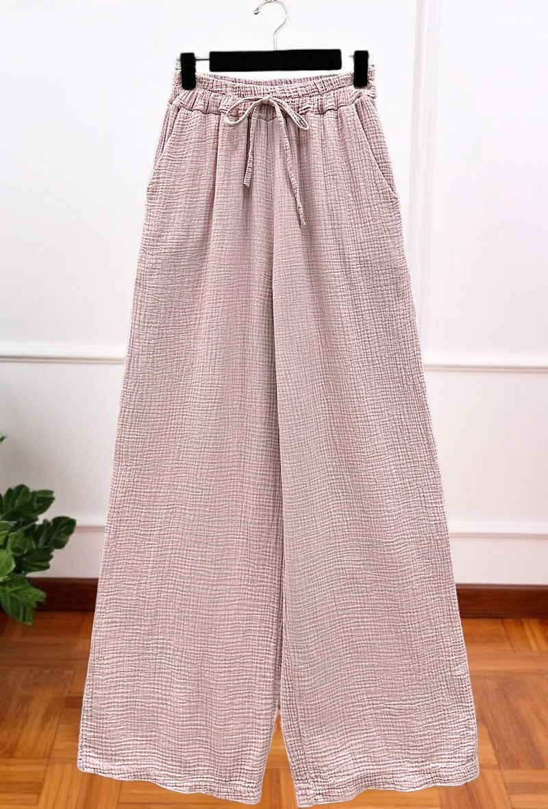 🌟 Nouvelle Collection 2025 : Pantalons en Gaze de Coton à Poches Avant 🌟