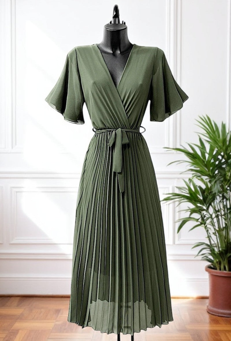 🌟 Nouvelle Collection 2025 : Robes Croisées Plissées Fluides à Doublure en Viscose 🌟