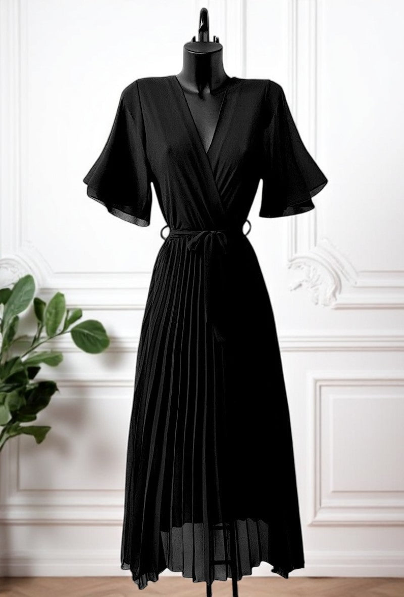 🌟 Nouvelle Collection 2025 : Robes Croisées Plissées Fluides à Doublure en Viscose 🌟