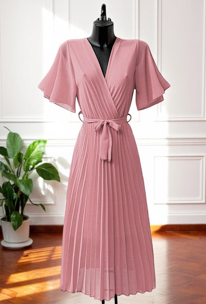 🌟 Nouvelle Collection 2025 : Robes Croisées Plissées Fluides à Doublure en Viscose 🌟