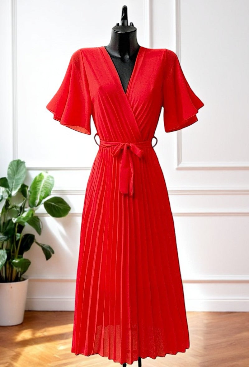 🌟 Nouvelle Collection 2025 : Robes Croisées Plissées Fluides à Doublure en Viscose 🌟