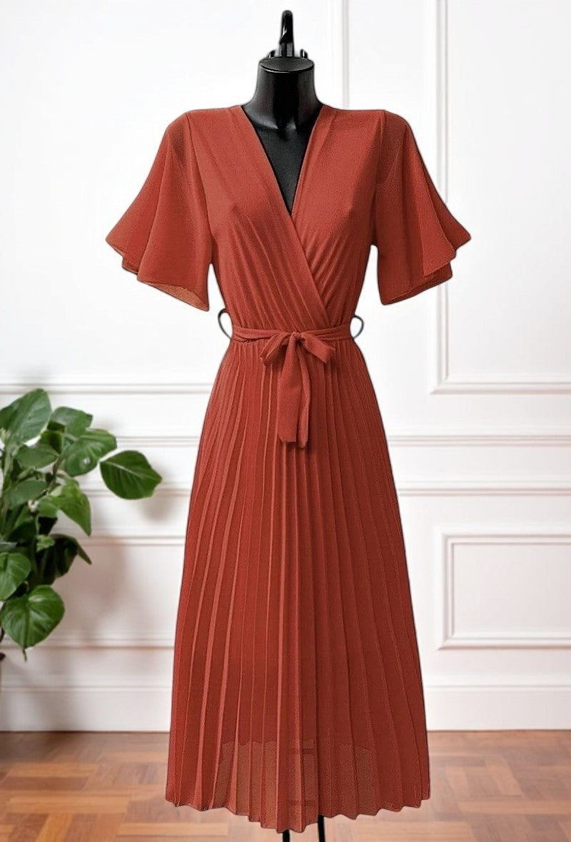 🌟 Nouvelle Collection 2025 : Robes Croisées Plissées Fluides à Doublure en Viscose 🌟