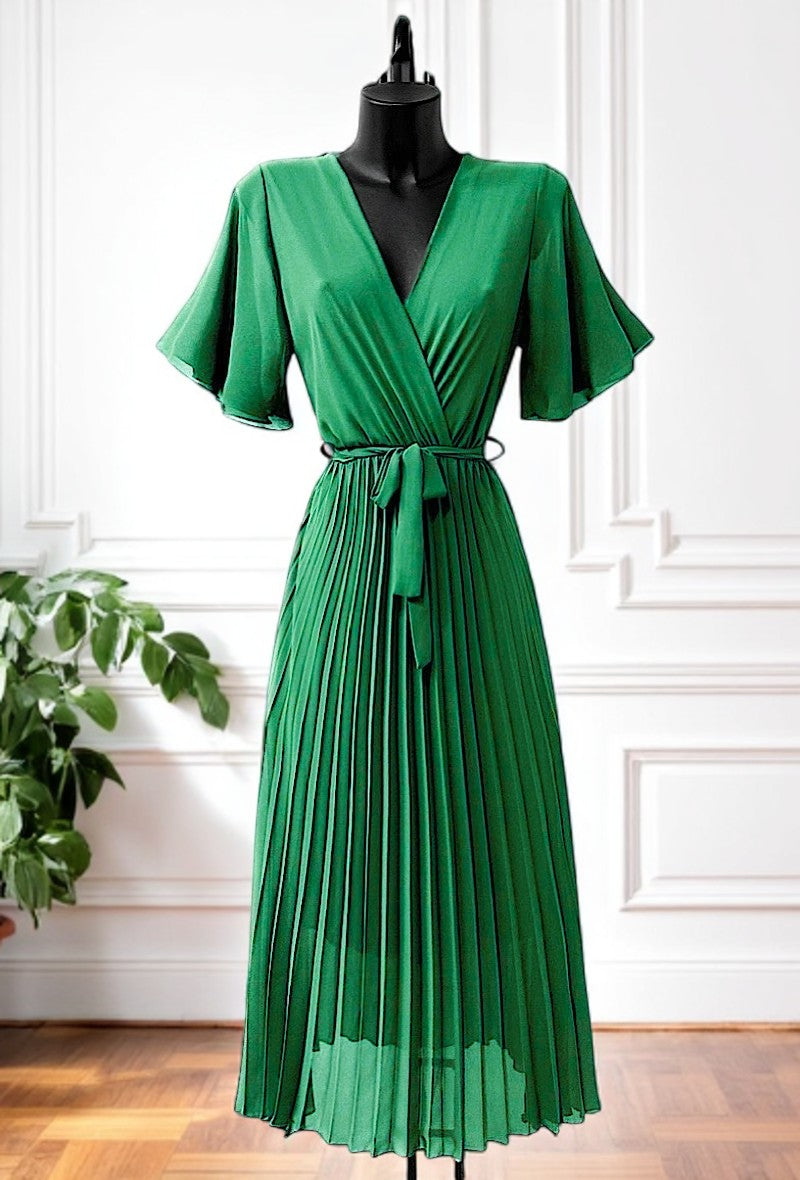 🌟 Nouvelle Collection 2025 : Robes Croisées Plissées Fluides à Doublure en Viscose 🌟