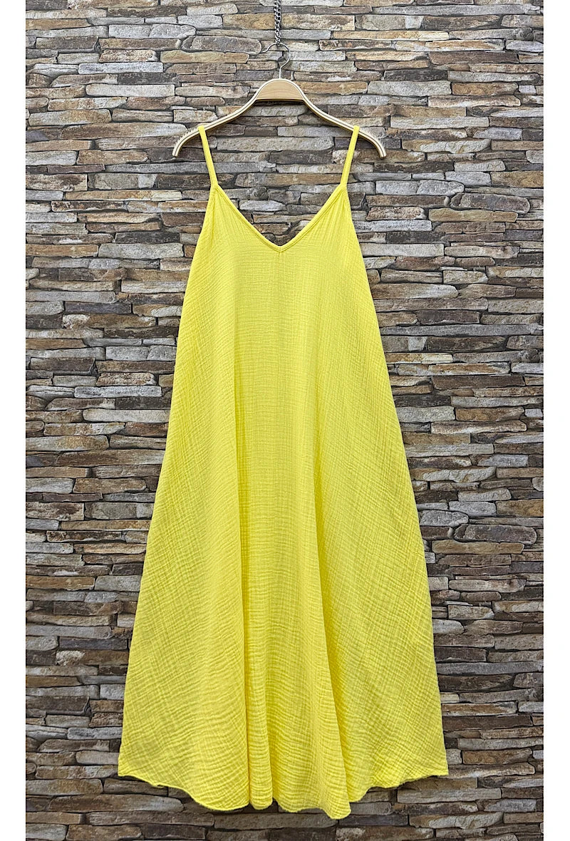 ROBE COURTE FLUIDE EN GAZE DE COTON