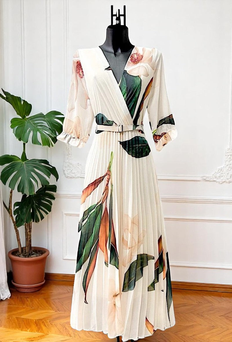 🌟 Nouvelle Collection 2025 : Robes Croisées Plissées Fluides à Doublure en Viscose 🌟