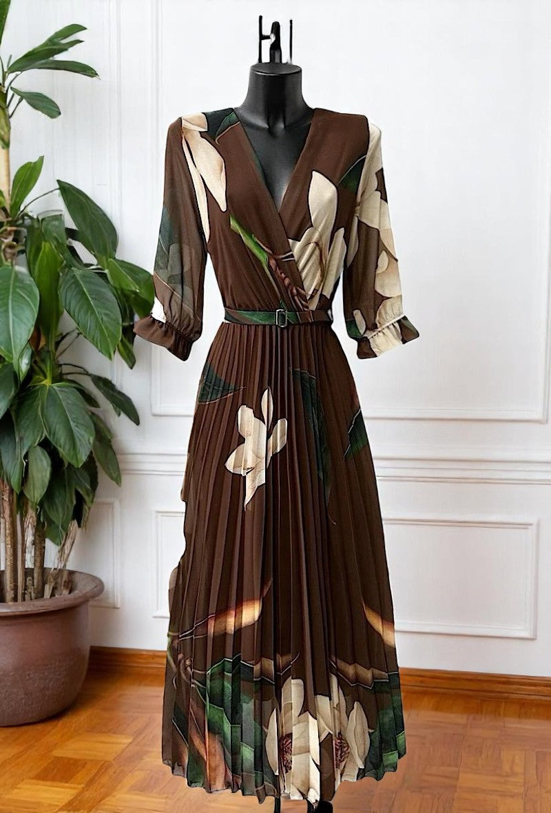 🌟 Nouvelle Collection 2025 : Robes Croisées Plissées Fluides à Doublure en Viscose 🌟