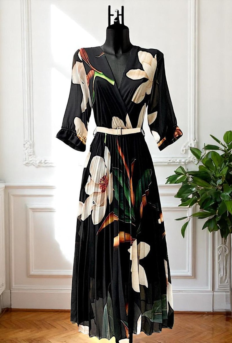 🌟 Nouvelle Collection 2025 : Robes Croisées Plissées Fluides à Doublure en Viscose 🌟