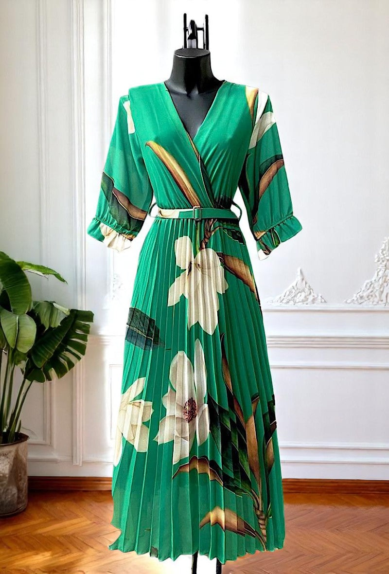🌟 Nouvelle Collection 2025 : Robes Croisées Plissées Fluides à Doublure en Viscose 🌟