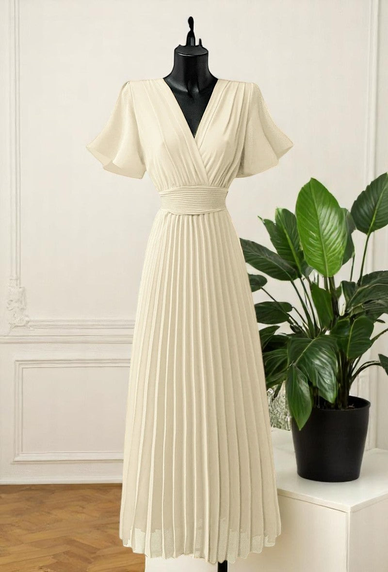 🌟 Nouvelle Collection 2025 : Robe Plissées Fluides à Doublure en Viscose 🌟