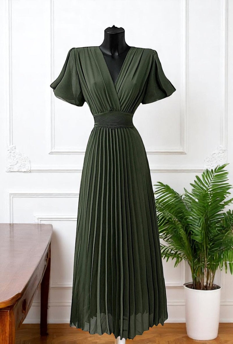 🌟 Nouvelle Collection 2025 : Robe Plissées Fluides à Doublure en Viscose 🌟
