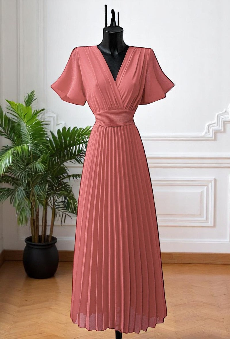🌟 Nouvelle Collection 2025 : Robe Plissées Fluides à Doublure en Viscose 🌟