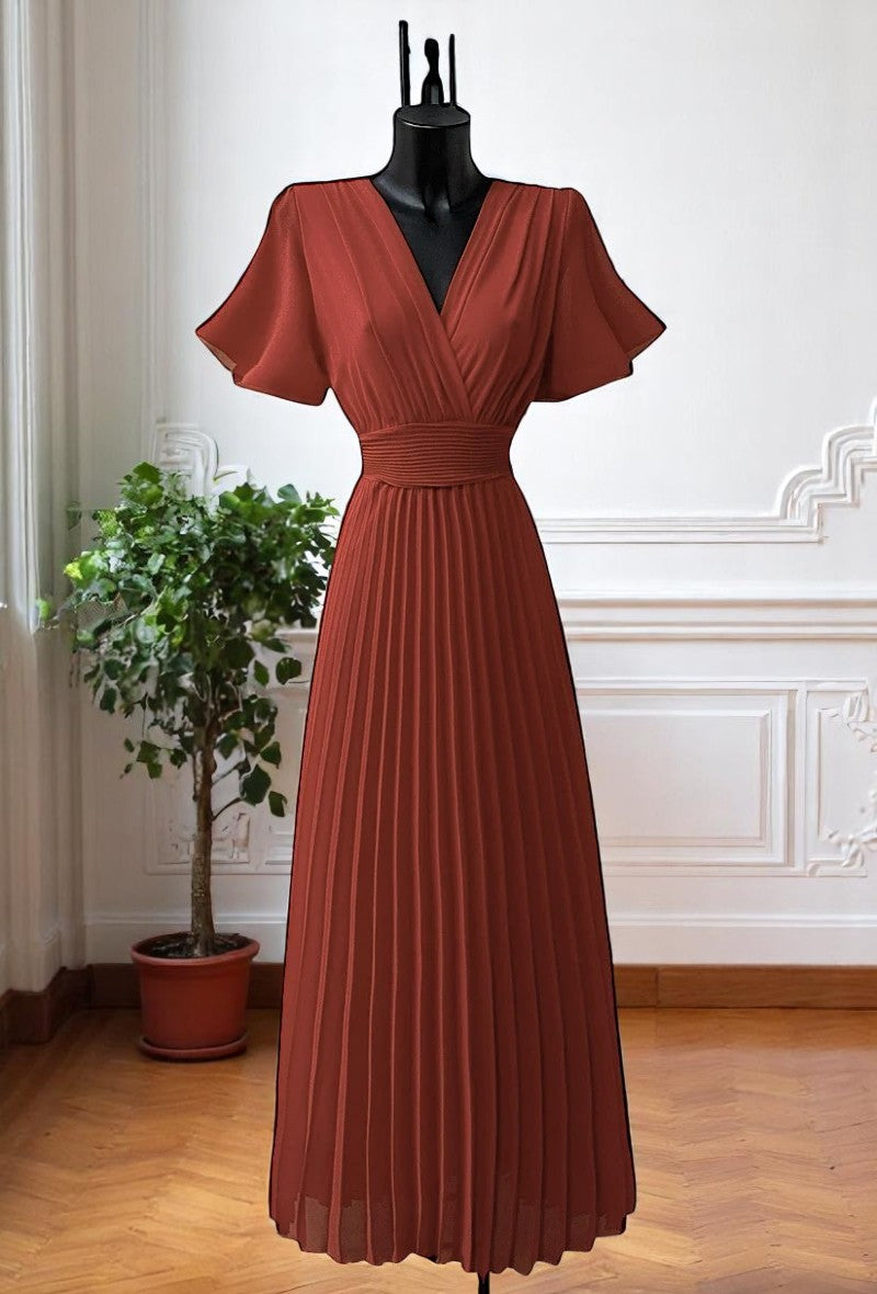 🌟 Nouvelle Collection 2025 : Robe Plissées Fluides à Doublure en Viscose 🌟