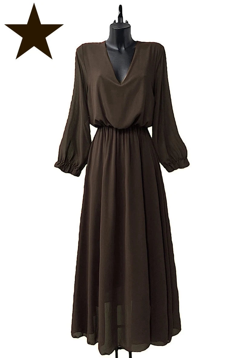 🌟 Nouvelle Collection : Robes longue en col V🌟