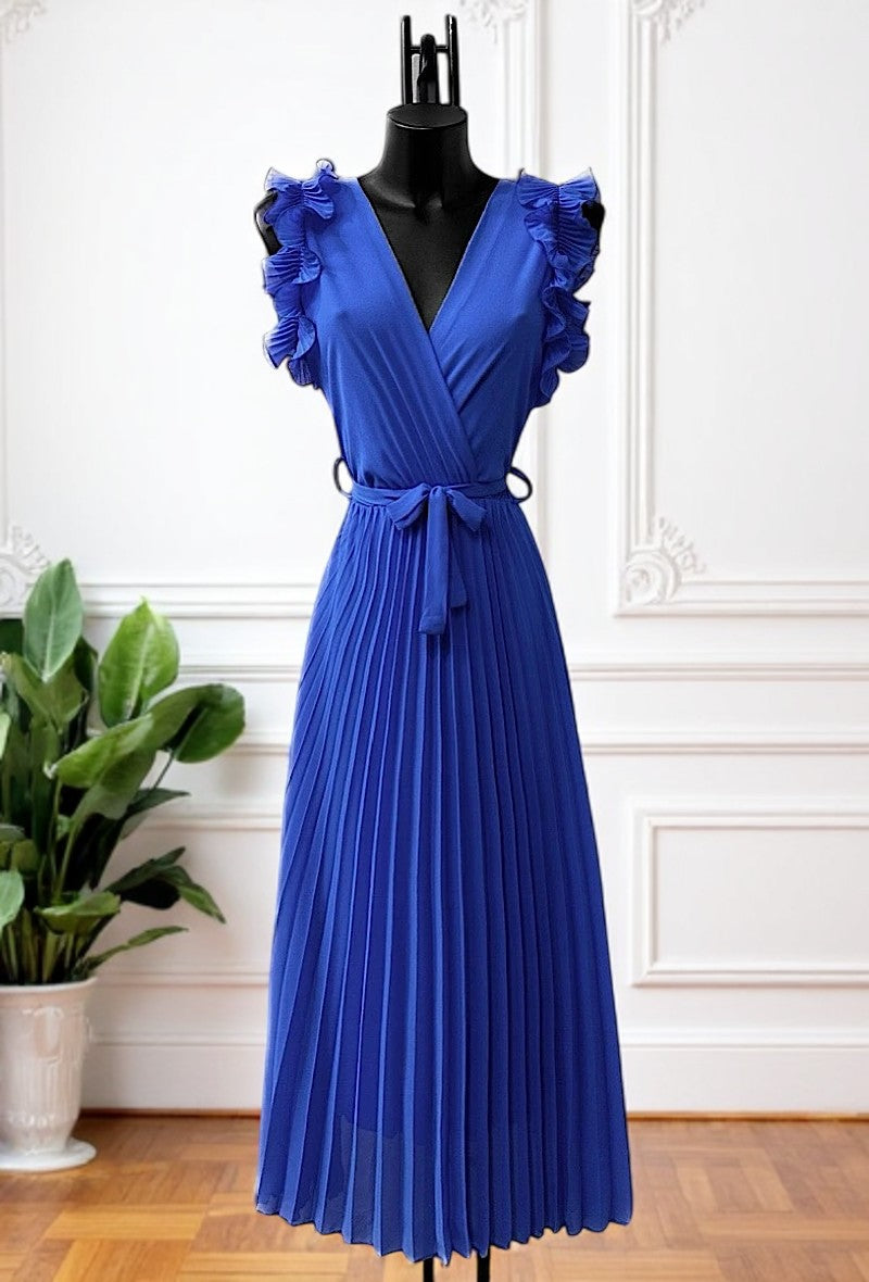 🌟 Nouvelle Collection 2025 : Robes Unies à Manches Froncées & Plissées 🌟