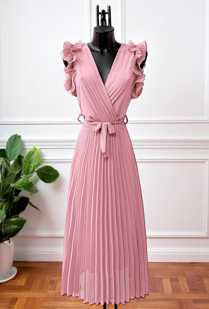 🌟 Nouvelle Collection 2025 : Robes Unies à Manches Froncées & Plissées 🌟