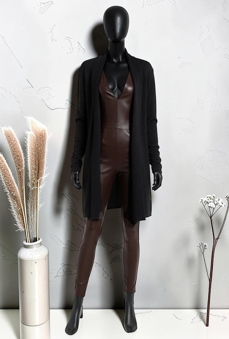 Gilet en Maille Douce et Agréable à Porter Noir