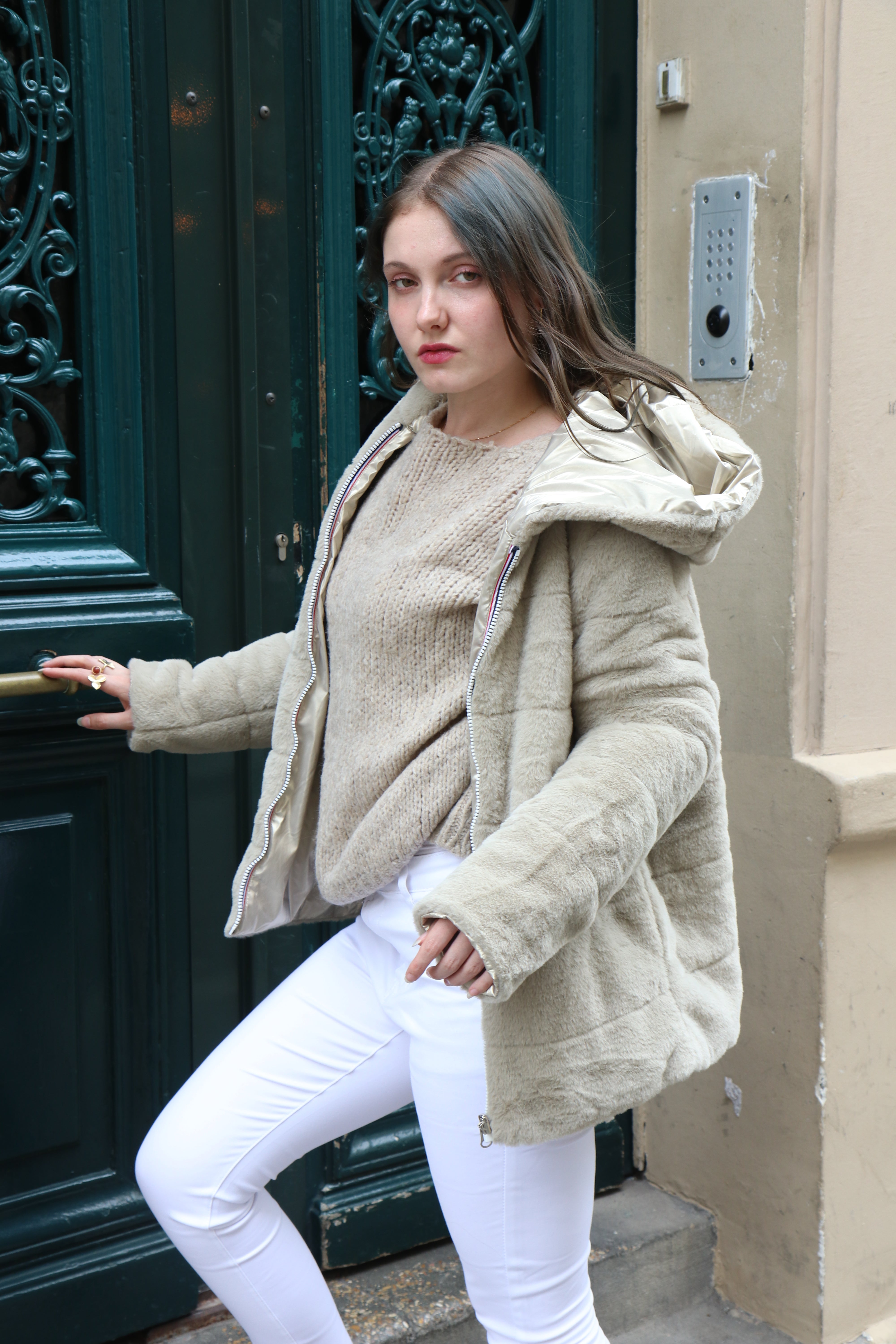IMPERMEABLE FOURRE COURT (MATELASSE) LAURA JO
