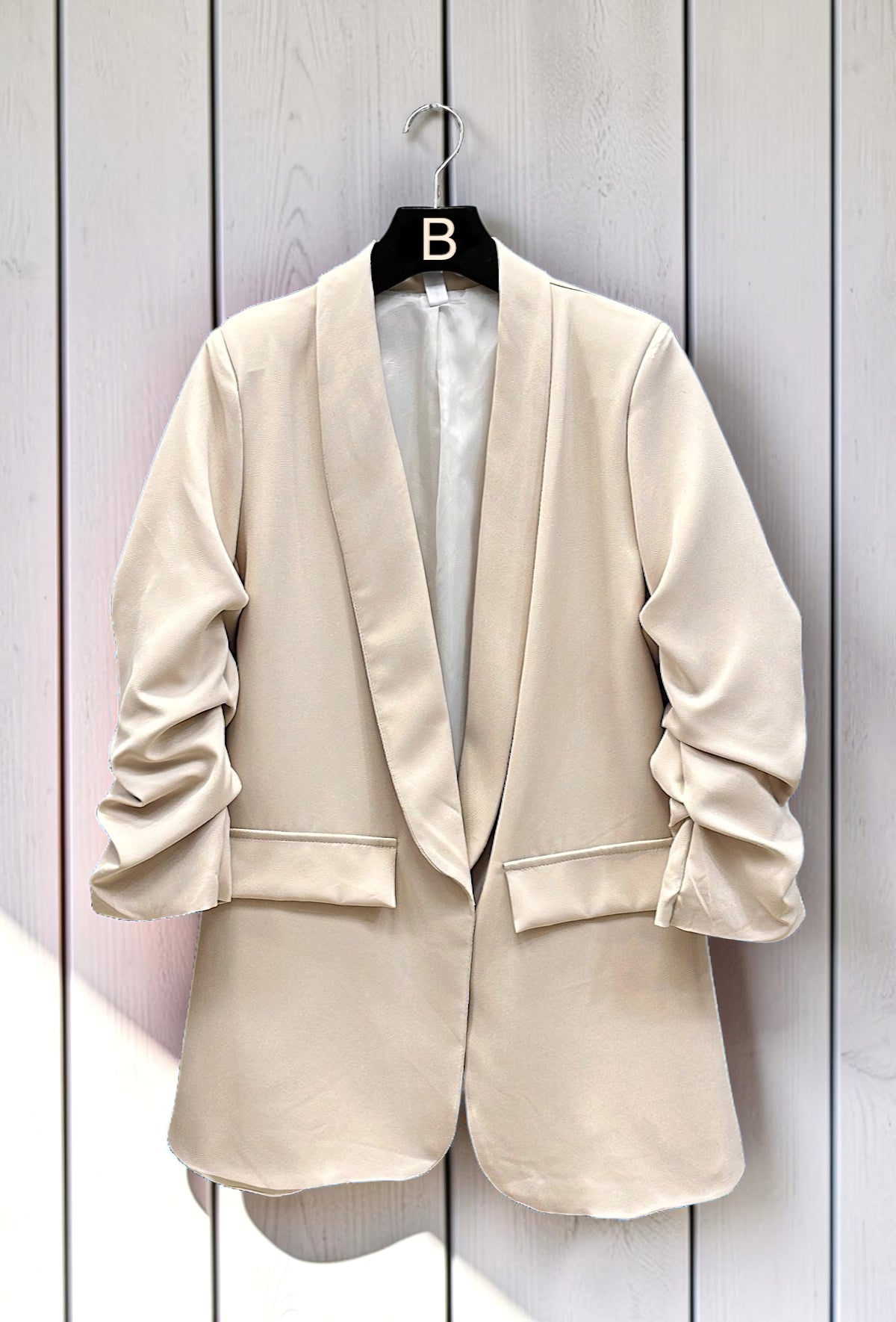 Blazer Beige avec Doublure – La Muse Parisienne – vue 2