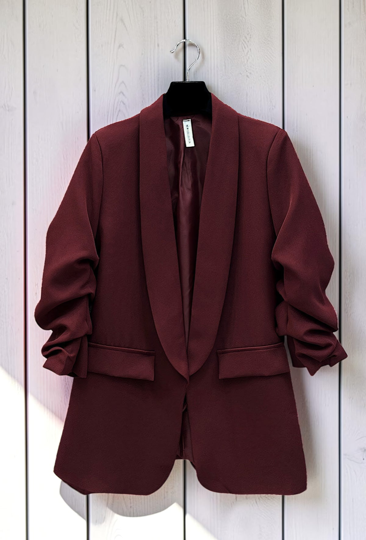 Blazer Bordeaux avec Doublure – La Muse Parisienne – vue 2