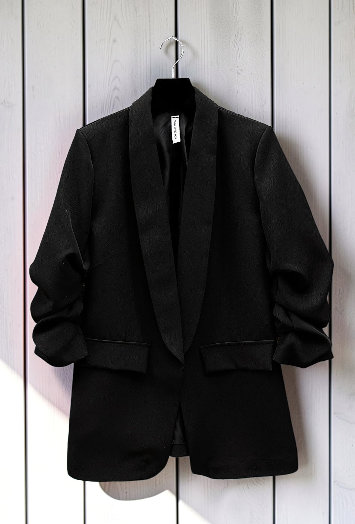 Blazer Noir avec Doublure – La Muse Parisienne – vue 2