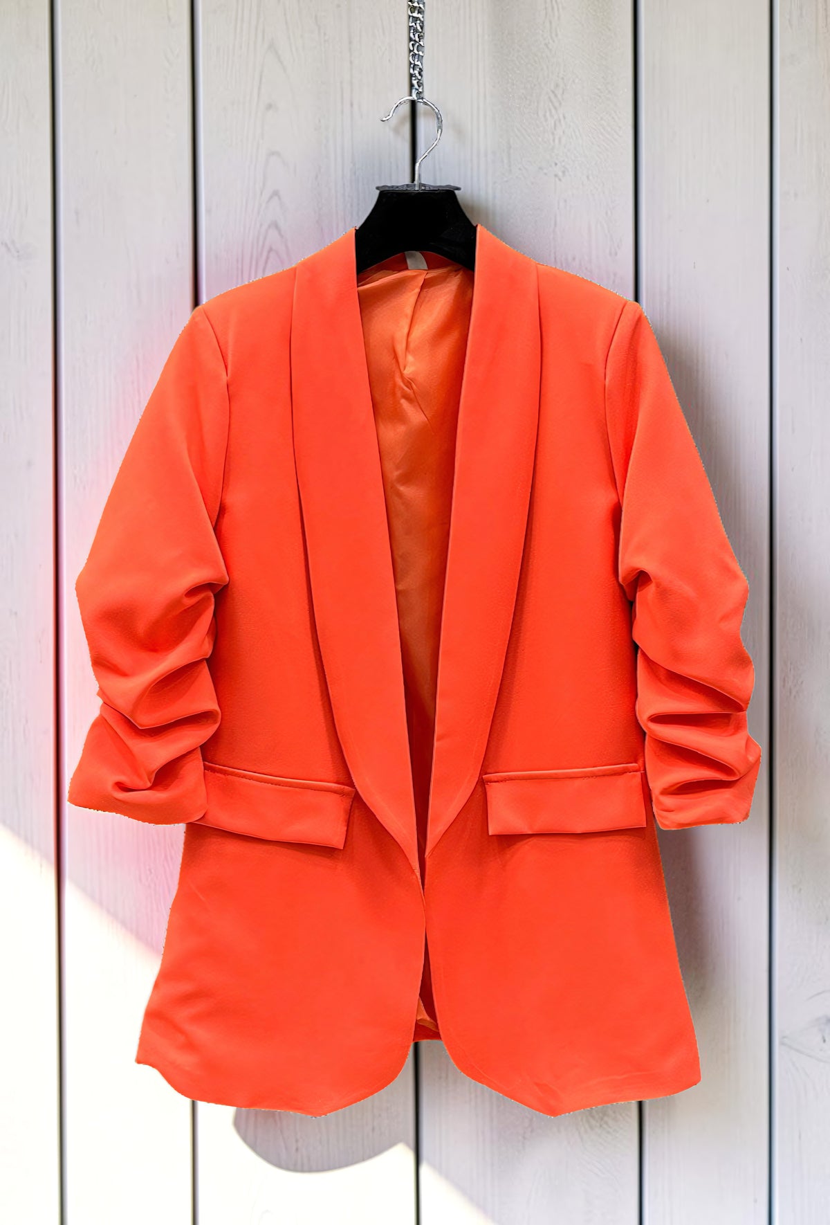 Blazer Orange avec Doublure – La Muse Parisienne – vue 2