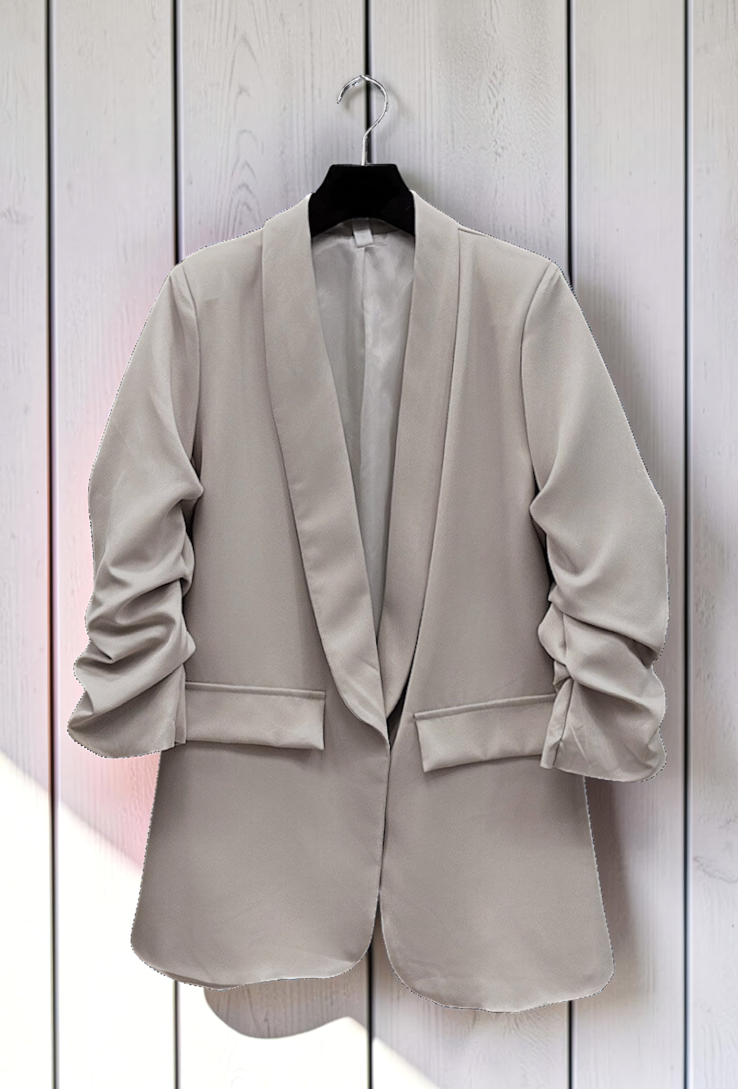 Blazer Taupe avec Doublure – La Muse Parisienne – vue 2