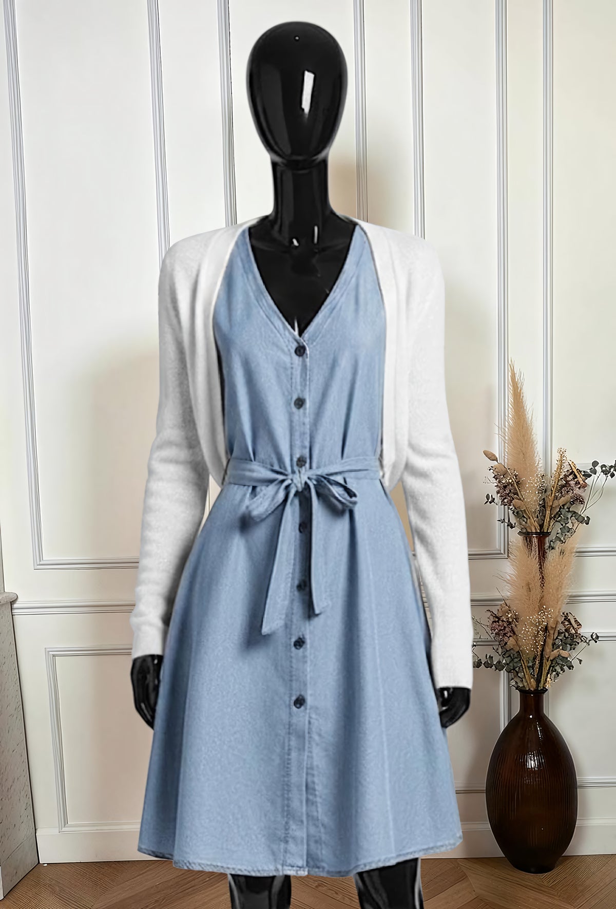 Robe en Jean Lyocell Boutonnée – La Muse Parisienne