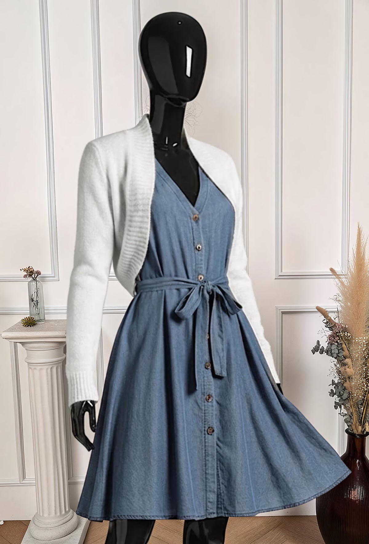Robe en Jean Lyocell Boutonnée – La Muse Parisienne