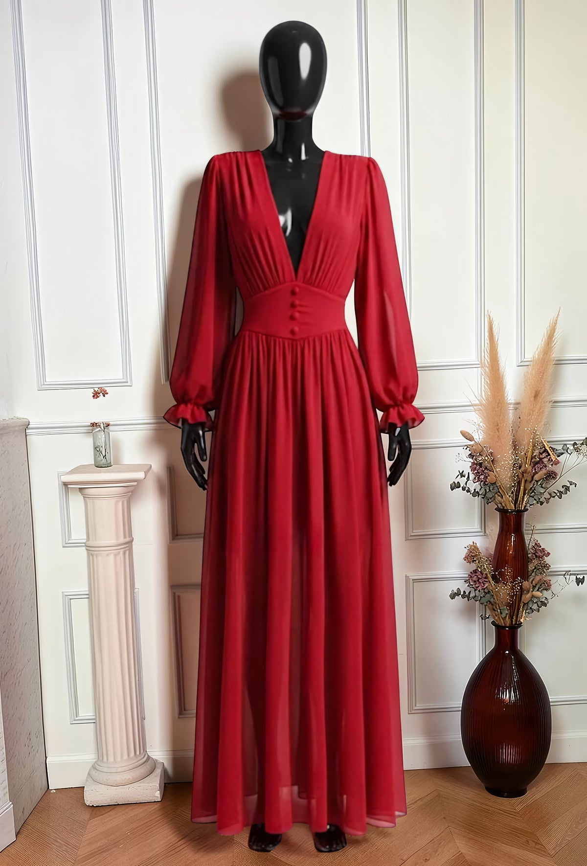 Robe Fente Avant Élastique Dos – La Muse Parisienne