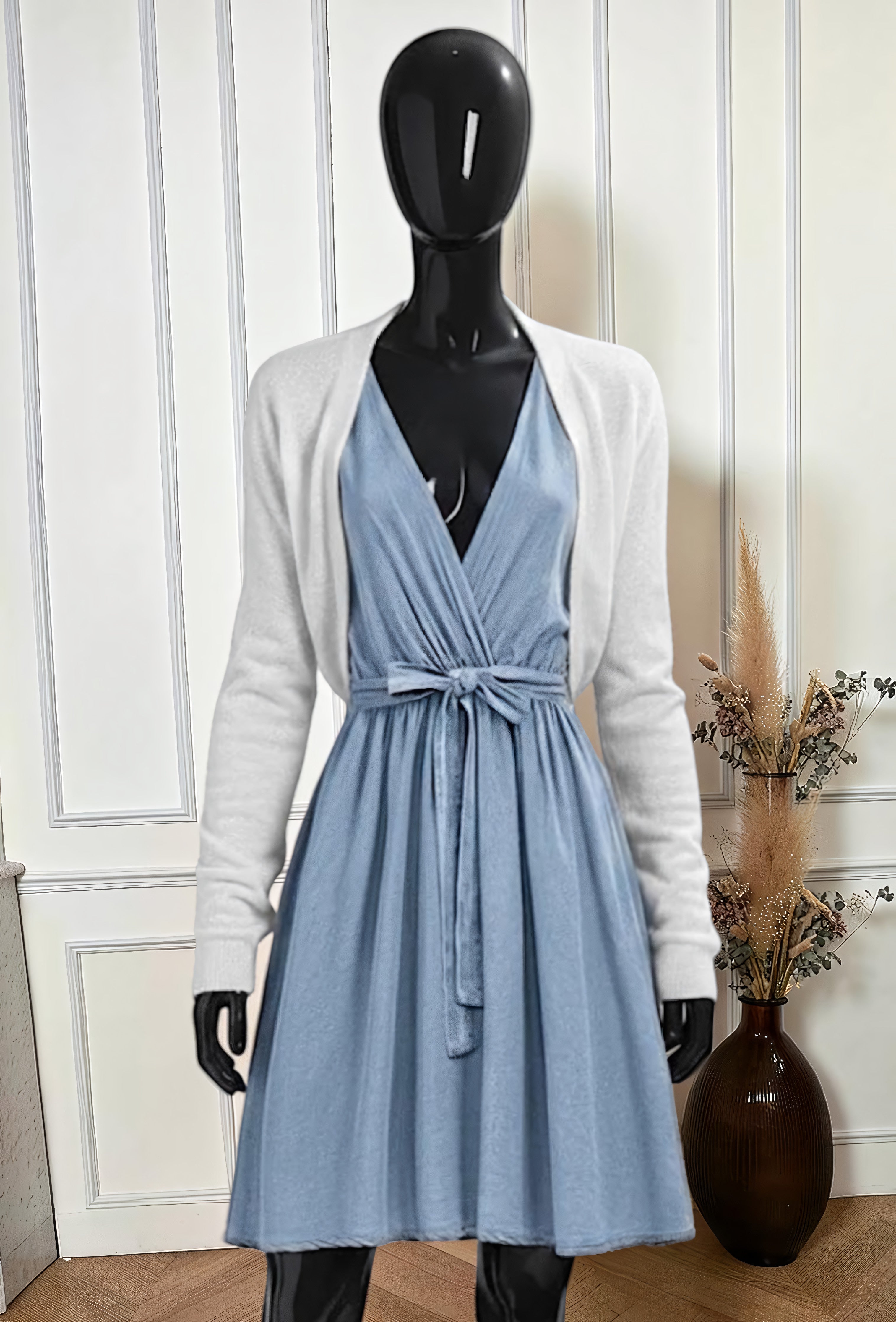 Robe à Volants en Jean Lyocell – La Muse Parisienne