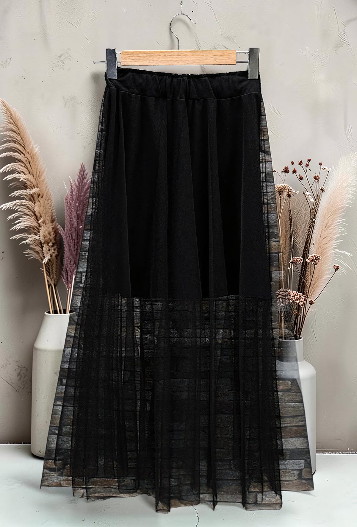 Jupe Courte en Tulle Doublée Noir – La Muse Parisienne – vue 2