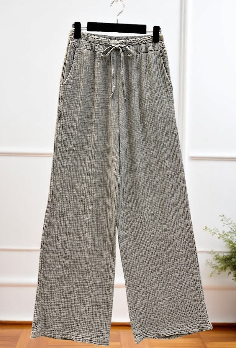 🌟 Nouvelle Collection 2025 : Pantalons en Gaze de Coton à Poches Avant 🌟