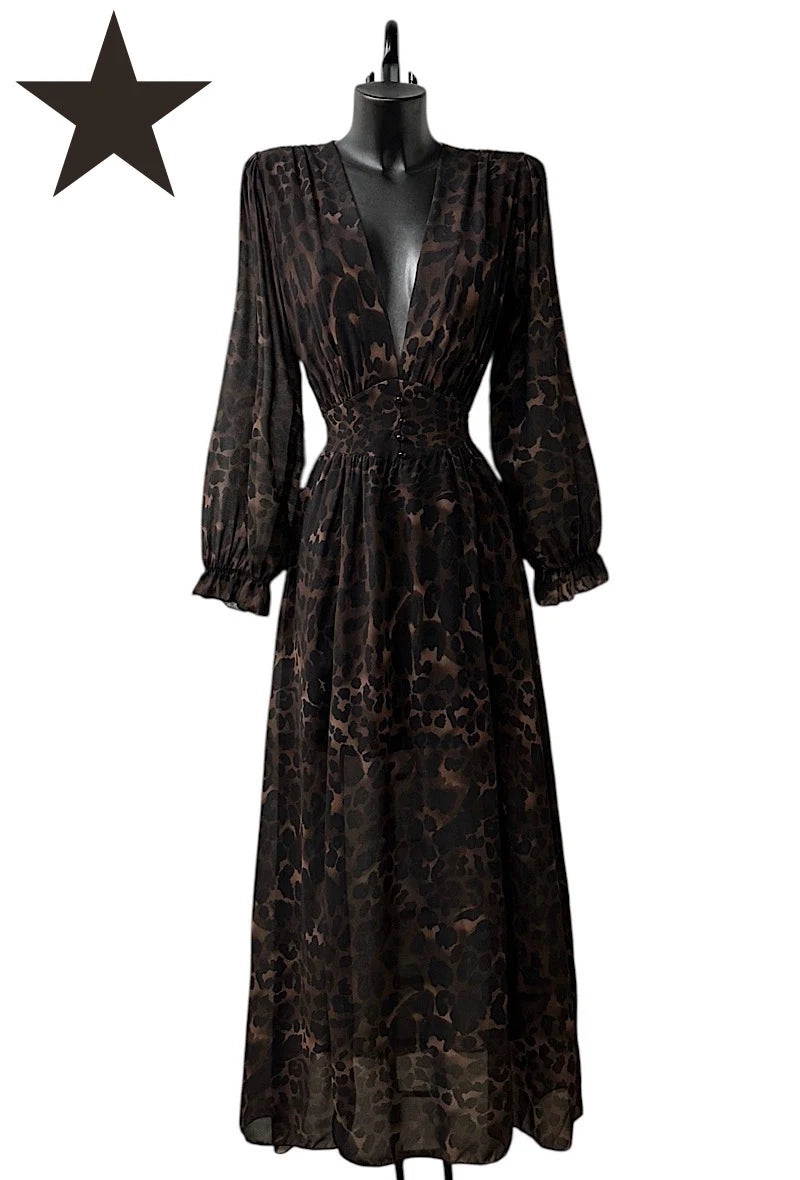 🌟 Nouvelle Collection : Robes longue imprimée à Doublure en Viscose 🌟